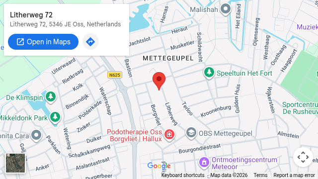 Locatie van Autorijschool Sengers op de kaart: Litherweg 72 in Oss